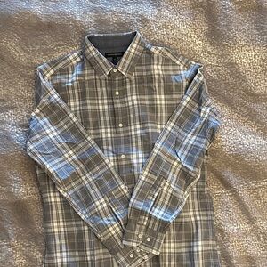 Banana Republic Blue and White Plaid Shirt Flannel